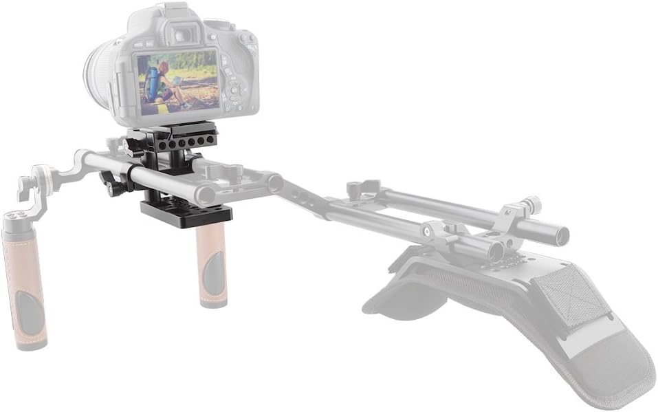 CAMVATE Quick Release Mount Base QR Plate for Manfrotto 501/504/ 577 Tripod Standard Accessory(Black) - 1437