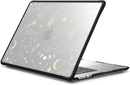 CASETiFY Impact MacBook Air 15" (M2-M4) Case [Cushioned Impact Corners/Scratch-Resistant/Anti-Slip Grip] - Stargazing - Clear Black