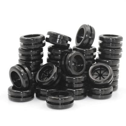 Rubber Grommets for Wiring, 5/8 Inch Drill Hole, 9/16 Inch ID, Firewall Grommets Automotive Cable Cords Hoses Protection, Double-Sided Rubber Plugs for Round Holes, 30 Pcs, 14x16 mm