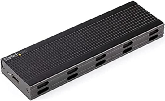 StarTech.com USB-C 10Gbps to M.2 NVMe or M.2 SATA SSD Enclosure, Portable External PCIe/SATA NGFF SSD Aluminum Case, USB Type-C / Type-A Host Cables, Supports 2230/2242/2260/2280 - TAA