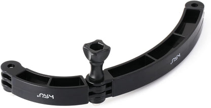 HSU 3 in 1 Curved Extension Arm Kit, Extension Pivot Arm Adjustable Monopod Bracket for GoPro Hero 13/12/11/10/9/8/7/6/5 Black, Session 5/4, DJI Osmo Action and More