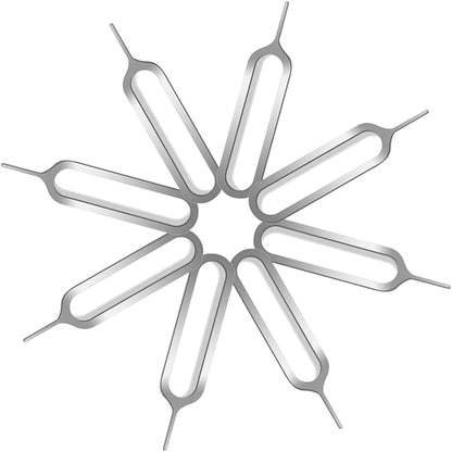 10 Pack SIM Card Adapter Kit, 4 in 1 Nano Micro Standard Converter Kit with Steel SIM Tray Eject Pin 1, Black