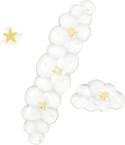 Gel Keyboard and Mouse Wrist Rest Set – Clear Cloud Wrist Rest for Computer Keyboard 60%/68%/75%, Comfort & Support for Typing and Gaming (Cute Starfish)