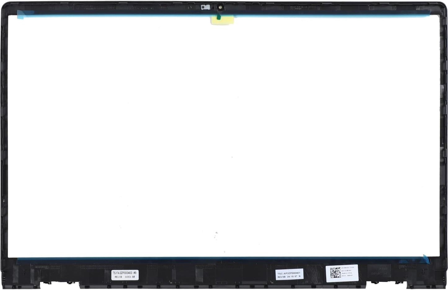 LCD Back Cover Top Case Lid with Front Bezel Frame with Hinges and Shaft Cover Replacement for DELL Inspiron 15 3510 3511 3515 3520 3525 Laptop, 00WPN8 09WC73 0681GY 0VW3NO with Two Adhesive Strips