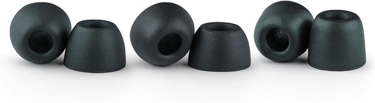 Comply 100 Core Series | Memory Foam Replacement IEM Ear Tips for Etymotic, Westone, Klipsch & More | Superior Noise Isolation, Ultimate Comfort, Secure Fit | Variety, Black, Medium (3 Pairs)