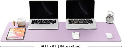 Large Cork Desk Mat - 47.2"x 17" Desk Pad for Office and Home - Ideal for Large Mouse Pad and Desk Mats on Top of Desks(Purple)