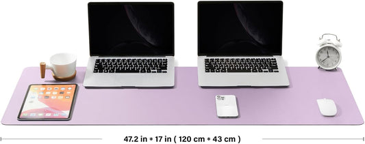 Large Cork Desk Mat - 47.2"x 17" Desk Pad for Office and Home - Ideal for Large Mouse Pad and Desk Mats on Top of Desks(Purple)