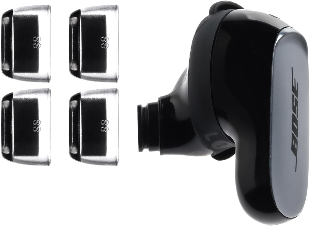 AZLA SednaEarfit Crystal for Bose Earbuds 2 Pair - Bose Earbuds Replacement Tips - Compatible with Quietcomfort Ultra Earbuds, QC Earbuds II (SS)