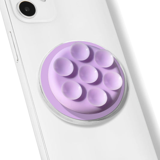 Magnetic Silicone Suction Cup Phone Mount with Hands-Free Stand - Perfect for Selfies, Videos, Durable, Secure Grip, One-Touch Holding, Lightweight, Sleek Design (Purple)
