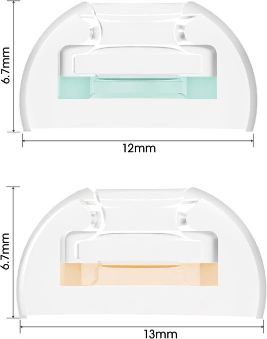 SpinFit CP1025- L/ML- Medical Grade Silicone Patented Ear Tips, Secure Fit and Supreme Comfort Fits MTW3, Galaxy Buds 2, Soundcore Space A40 & More (2 Pairs) (for Nozzle Diameter from 4-5.5mm)