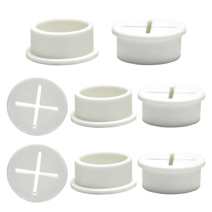 Desk Grommet, 1 in 25 mm Silicone Rubber Grommets, White Desk Hole Cover for Cables, Flexible Wall Cord Pass Through Grommet for Office Table Computer Home Furniture Wire Organizer-8 Pcs