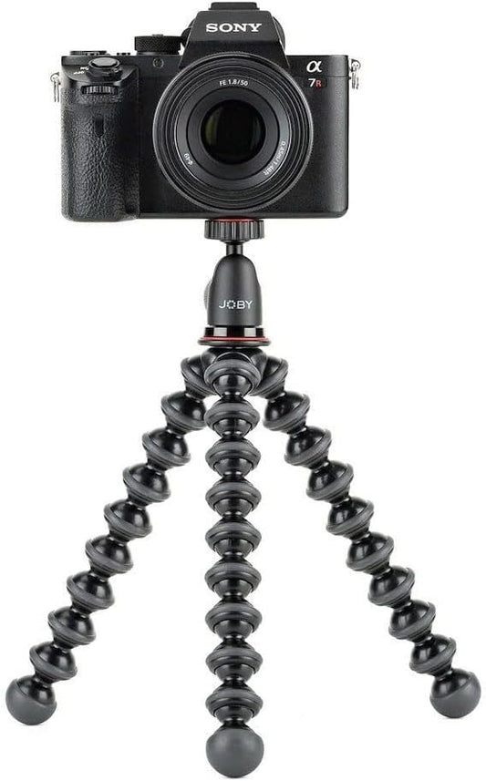 JOBY GorillaPod Compact Tripod Kit with Ballhead for Mirrorless Cameras up to 2.2 lbs. Black/Charcoal.