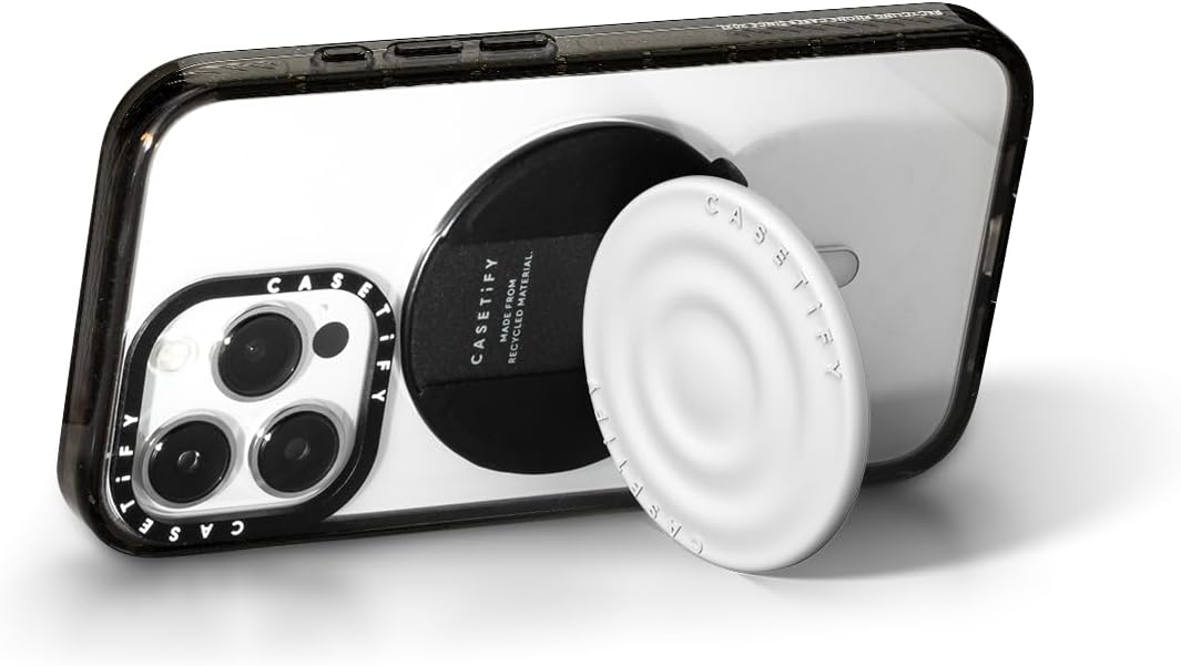 CASETiFY Snappy Ripple Grip Stand Compatible with Magsafe - White