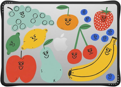 CASETiFY Impact MacBook Air 13.6" (M2-M4) Case [Cushioned Impact Corners/Scratch-Resistant/Anti-Slip Grip] - Fruit Salad - Clear Black