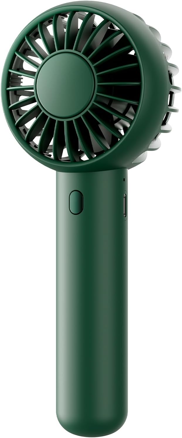 Gaiatop Mini Portable Fan, Navy Green, Cute Design, Rechargeable Battery, Handheld and Desktop, Small and Light