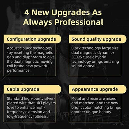 KZ ZSN PRO X Wired Earbuds, in-Ear Monitor Headphones with Dual Driver-Clear Sound and Ergonomic Custom-Fit Earpieces (S/M/L),Gaming Earbuds,3.5mm Jack for Phones Computer Laptops (Black Without Mic)