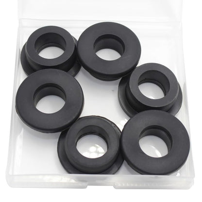 6 Pcs 1" Drill Hole, 5/8" ID Silicone Rubber Grommets for Wiring, Automotive Firewall Hole Plug, Top Hat Grommets for Vinyl Tubing in Hydroponic and Irrigation Systems Metal Wall Drywall