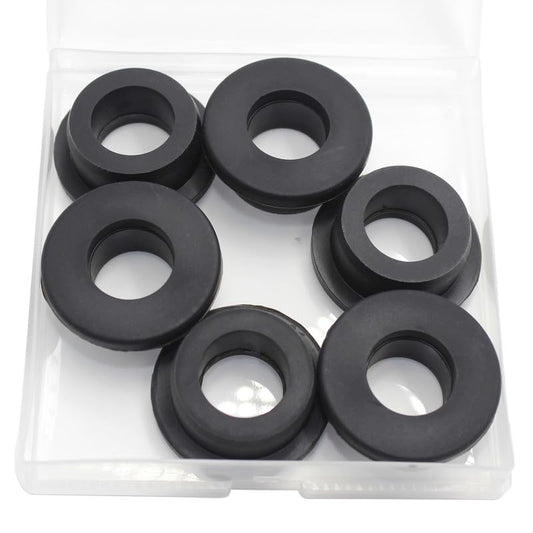 6 Pcs 1" Drill Hole, 5/8" ID Silicone Rubber Grommets for Wiring, Automotive Firewall Hole Plug, Top Hat Grommets for Vinyl Tubing in Hydroponic and Irrigation Systems Metal Wall Drywall