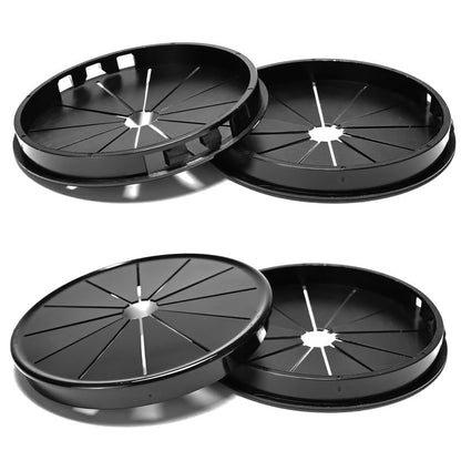 4PCS Cable Grommets, 4" (100mm) Desk Hole Cover Petal Shaped Buckle Type Nylon Snap Bushing Grommet, Wire Hole Cover Insert for Cables and Cords Management and Protection of Cabinet, Black