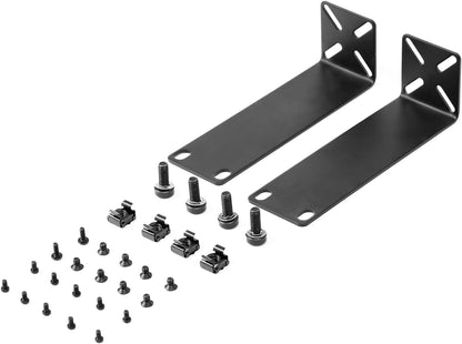 Rack Mount Kit for 7.9 inch Switches, Adjustable Rack Ears for Netgear, Cisco, D-Link, TRENDnet and HP Products, Mount 7.9" Wide to 19" Equipment, Adjustable Hole Distance 14-30mm