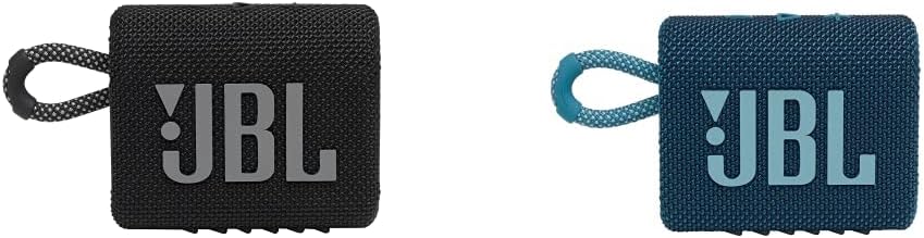 JBL Go 3 Portable Bluetooth Speaker - Waterproof and Dustproof, Available in Blue and Black