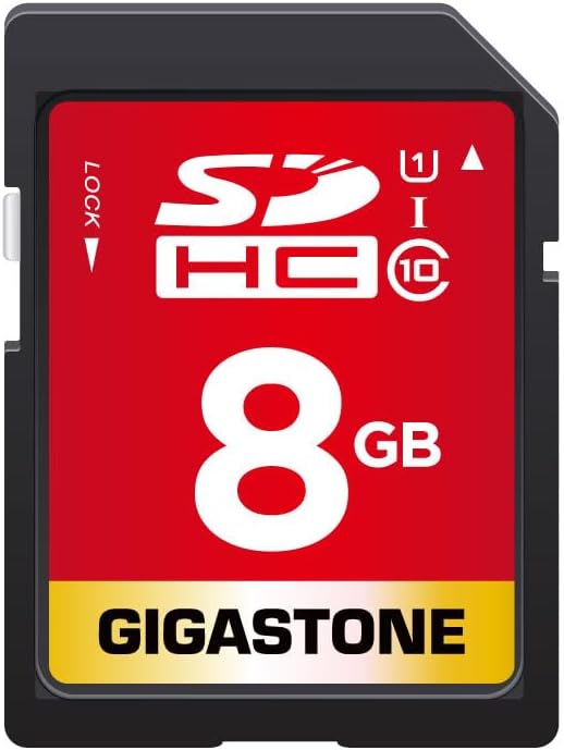 GIGASTONE 8GB SD Card UHS-I U1 Class 10 SDHC Memory Card Full HD Video Canon Kodak Olympus Digital Camera, with 1 mini case
