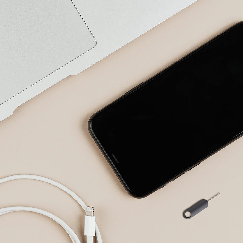 2 Pack SIM Card Pins with Keychain Hole - Universal Sim Card Tray Removal Tool for iPhone,iPad & Samsung Smartphones