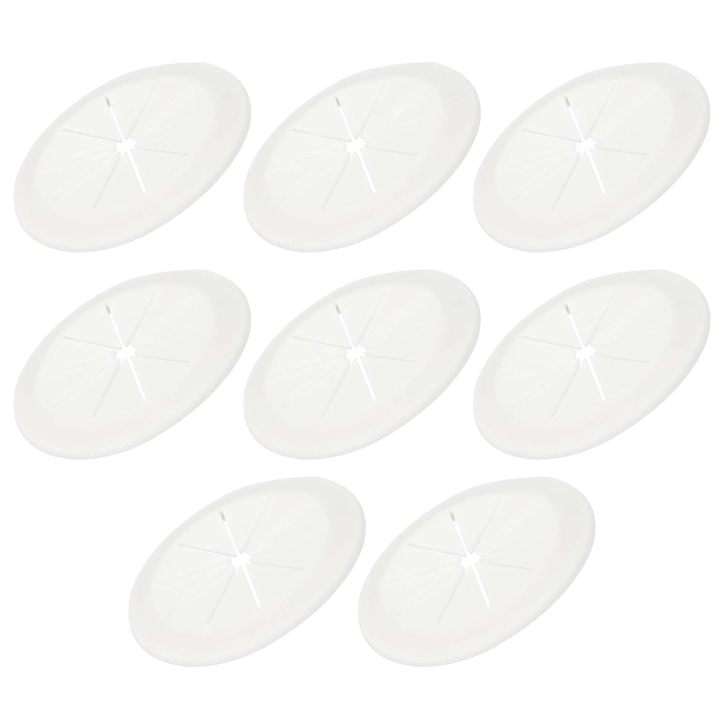 PATIKIL Desk Grommet 2-1/16", 8 Pcs Round Cable Grommet Cord Hole Cover with Adhesive Tape Flexible Table Wire Organizer for Office Home Table Countertop, Light Gray