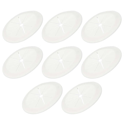 PATIKIL Desk Grommet 2-1/16", 8 Pcs Round Cable Grommet Cord Hole Cover with Adhesive Tape Flexible Table Wire Organizer for Office Home Table Countertop, Light Gray