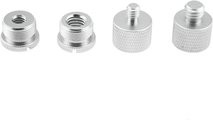 TAODAN 8PCS Black and Silver Aluminum Alloy Microphone Adapter Screws Set Tripod Adaptor Suitable for Shockproof Camera Mounts