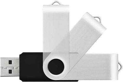 Aiibe 32GB USB Flash Drive 50 Pack Lot USB 2.0 Thumb Drive 32GB Flash Drive Bulk USB Drive Jump Drive Memory Stick Zip Drive 32GB Wholesale, 50Pcs 32GB Black