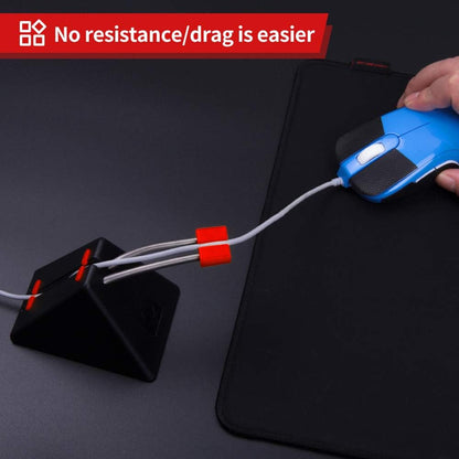 Hotline Games Mouse Bungee Mouse Cord Clip Cord Management System Fixer Holder for Esports FPS Game (3.0 Black)
