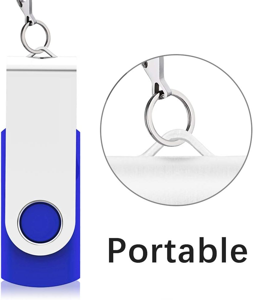 KEXIN 8GB Flash Drive 10 Pack USB Thumb Drive Memory Stick (USB 2.0, Blue)