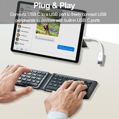 USB C to USB 3.2 Adapter [2pcs Silver], Transfer up to 10Gbps, Type C to USB(Male-Female OTG Cable USBC to USB Adapter Compatible with MacBook Pro/Air, iPhone 15 Pro Max Plus