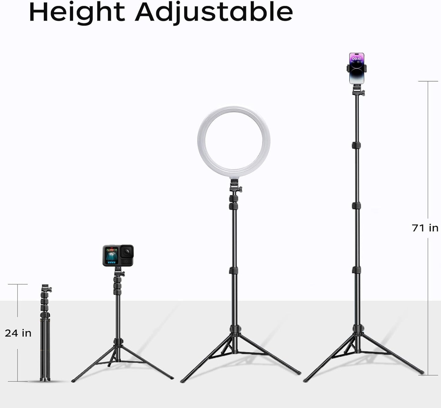 FUNSNAP C05 Kit Gimbal Stabilizer for iPhone with Extendable Tripod AI Tracking Sensor and Fill Light