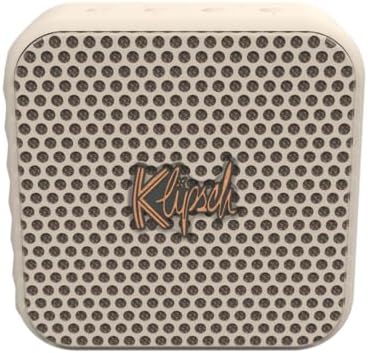 Klipsch The Austin Portable Bluetooth Speaker with a 1.5" Full Range Driver, IP67 dust and Waterproof Rating, 12 Hours of Playtime for a Premium Live Concert Experience - Cream