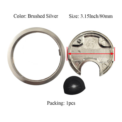 HAHIYO 1Pcs 3.15Inch/80mm Brushed Silver Zinc Alloy Desk Grommet Wire Grommet Cable Management Cord Hole Cover Desk Wire Hole Insert Wire Organizer for Computer Office Home School Equipment Systems