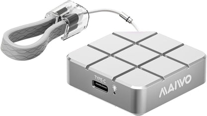 MAIWO 1TB Portable External Solid State Drive Build-in M.2 2230 PCIe NVMe SSD, USB C 3.2 Up to 1050MB/s, Mini Cute PSSD for iPhone 15 16 Pro Max MacBook Pro Air, Aluminum (Silver)