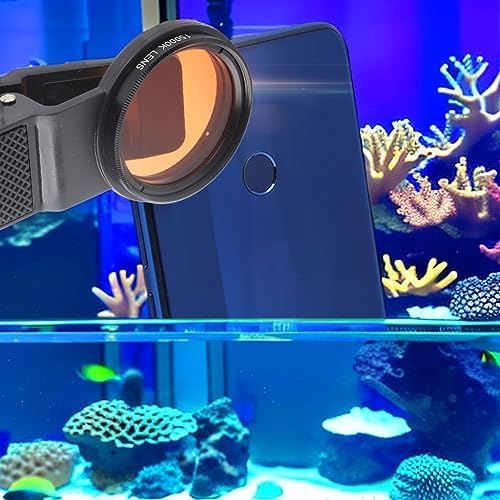 Zerodis Fish Photography Lens, Smartphone Camera Lens Filter Accessories with Macro for Coral Reef Aquarium Photography