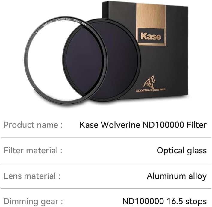 Kase Wolverine 95mm ND100000 16.5 Stop Magnetic Neutral Density Filters Incl Adapter