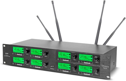 WENWEN Wireless Microphone System UHF 8 Channel 8 Lavalier Bodypacks 8 Lapel Mic 8 Headsets for Karaoke System Church Speaking Conference Wedding Party 3 Year Warranty