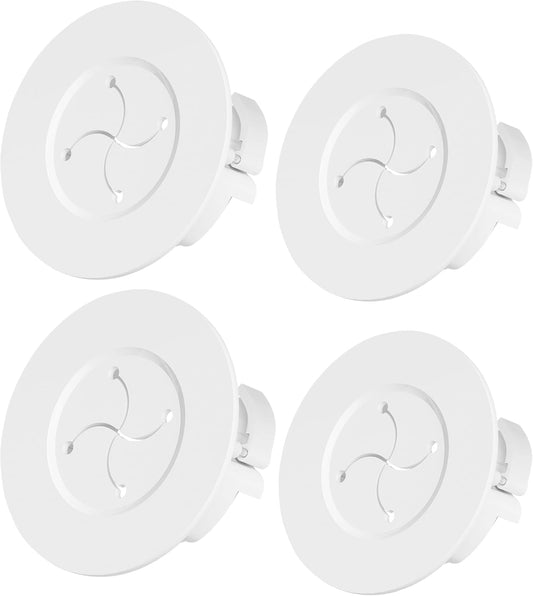 in Wall Cable Management Kit, White Wire Hider to Hide Cords Wall Mounted TV, 3inch Easy Install Cord Covers Kit, Cord Hiding for Wall - 4Pack Suitable for HDMI, TVs, Desks, Audio