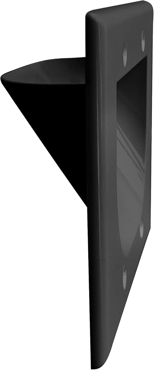 BestMounts - 1 Pack In Wall Cable Management TV Cord Hider for Wall Mounted TV - Recessed Wall Plates Cable Pass Through - Dual Gang Behind Wall Cable Management up to 8-10 Low Voltage Cords (Black)