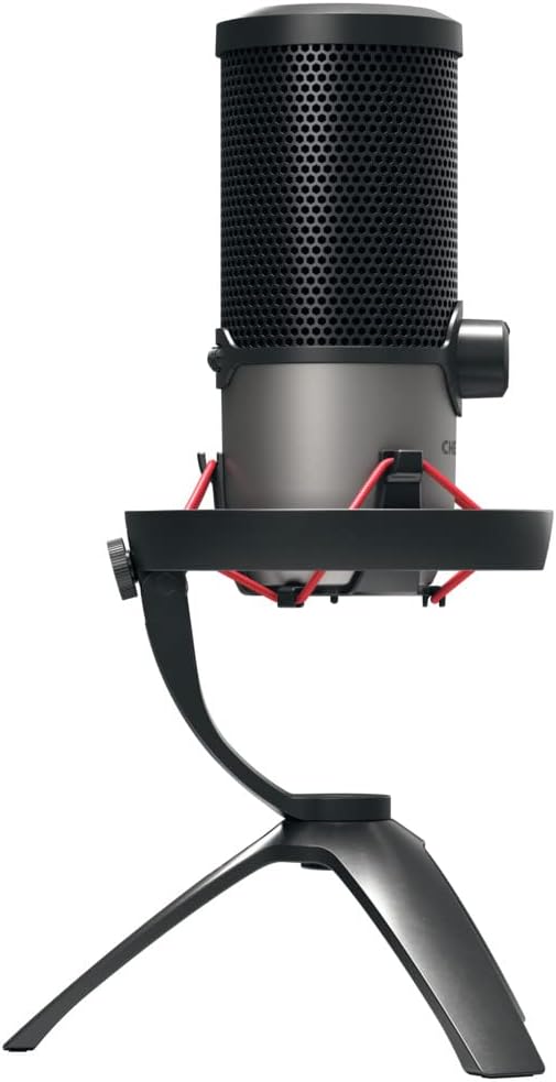 Cherry UM Series 3.0, 6.0 and 9.0 PRO RGB USB Microphone for PC, Mac, Gaming, Recording, Streaming, Podcasting, Studio and Computer Condenser. (UM 6.0 Silver)
