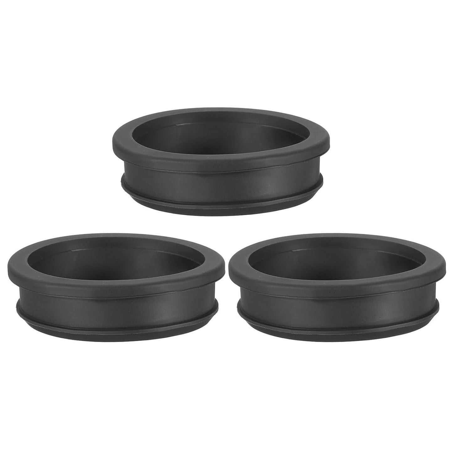 PATIKIL 60.6mm / 2-3/8 Inch Drill Hole,2-1/8 Inch ID Rubber Grommets, 3Pcs Top Hat Grommet for Wiring Eyelet Ring Gasket Automotive Firewall Cable Hole Plugs Wires Protection, Black
