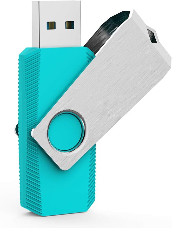 Aiibe 5 Pack 16GB USB Flash Drive 16 GB Flash Drive USB 2.0 Thumb Drive Pack Reliable Flash Disk Memory Stick USB Drives with Led Light (16G, 5 Colors: Black Red Cyan Green Purple)