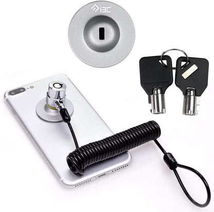 I3C Laptop Cable Lock Hardware Security Cable Lock Anti Theft Retractable Lock with Anchor Plate for Tablet Laptop Notebooks Smartphone and Other Electronic Products