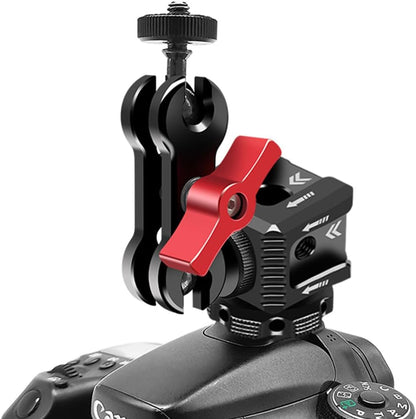 Cold Shoe Mount Adapter,Cold Shoe Extension - Triple Shoe Mount Extender for Camera,Monitor,Flash Accessories, Bracket for Led Lights,Microphones,Audio Recorder,Video Camera,Cage Accessories