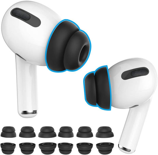 Delidigi for 6 Pairs AirPods Pro 2nd/1st Generation Replacement Ear Tips,Noise Reduction Silicone Earbuds Earplug Accessories Built-in Dust Guard Screen&Fit in The Charging Case S/M/L Size