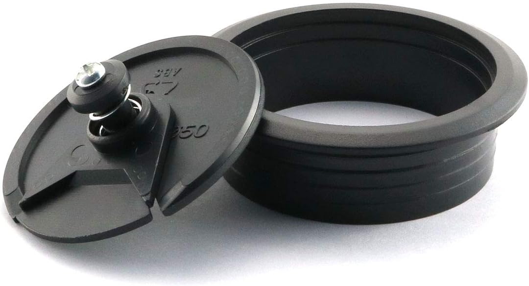 2pcs 2 inch Desk Wire Cord Cable Grommets Hole Cover for Office PC Desk Cable Cord Organizer Plastic Cover Black (Black-2Pcs)